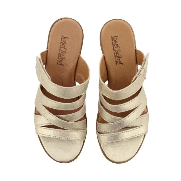 Josef Seibel Juna 04 Strappy Gold Block Heel Sandal, 7.5 - Picture 11 of 11